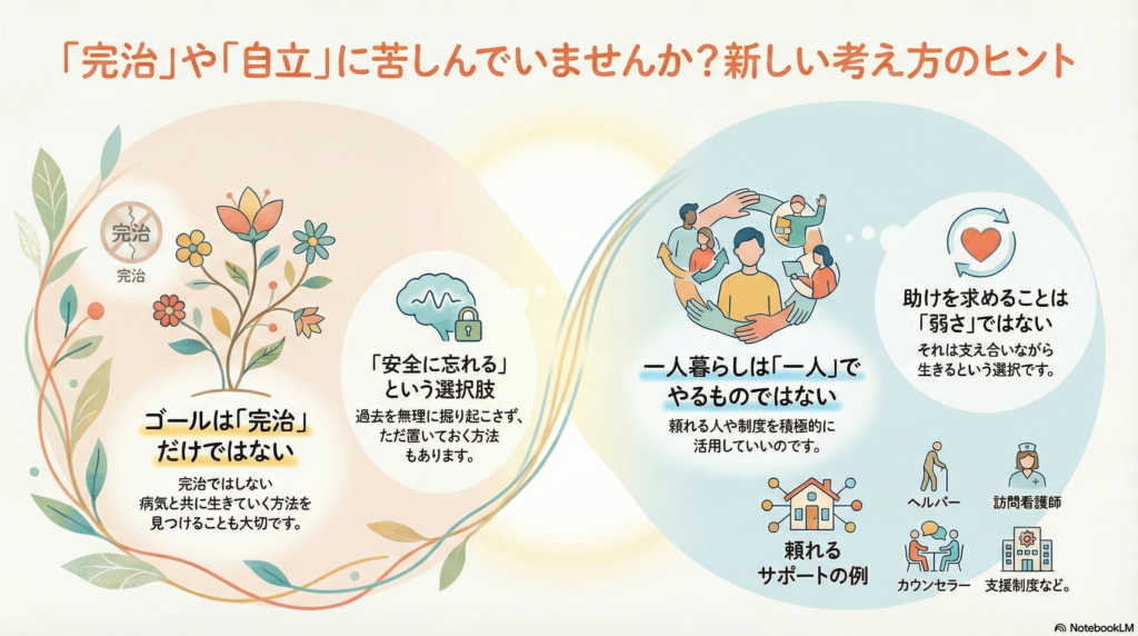 複雑性PTSDの回復は「完治」だけがゴールでない理由に関する画像