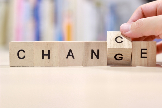 CHANGEの文字ブロック